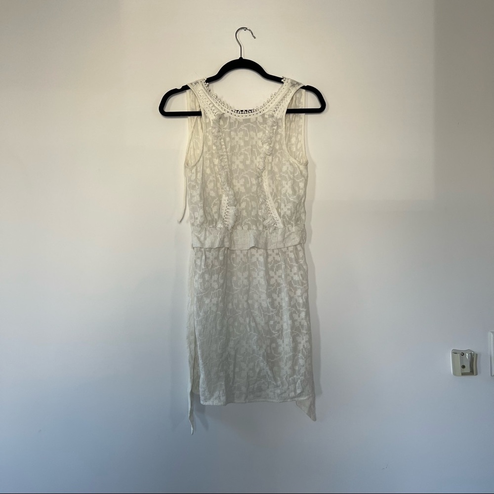 Shoshanna Embroidered Open Back Dress